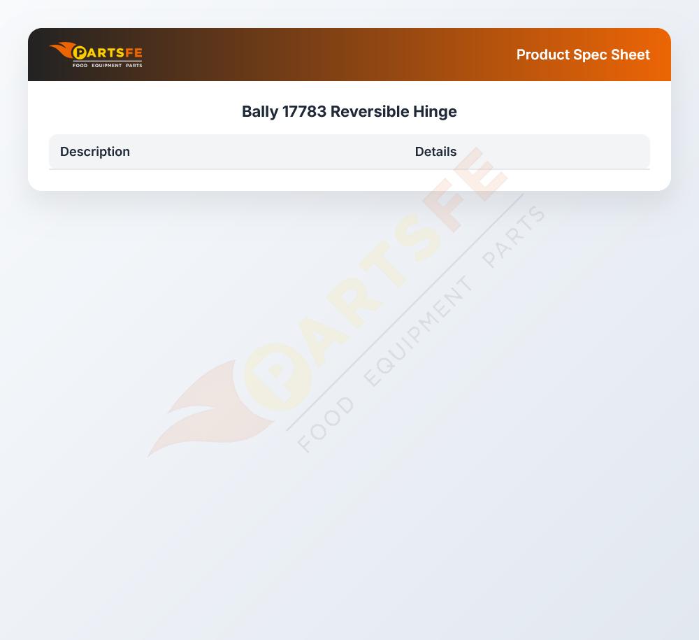 Bally 17783 Reversible Hinge