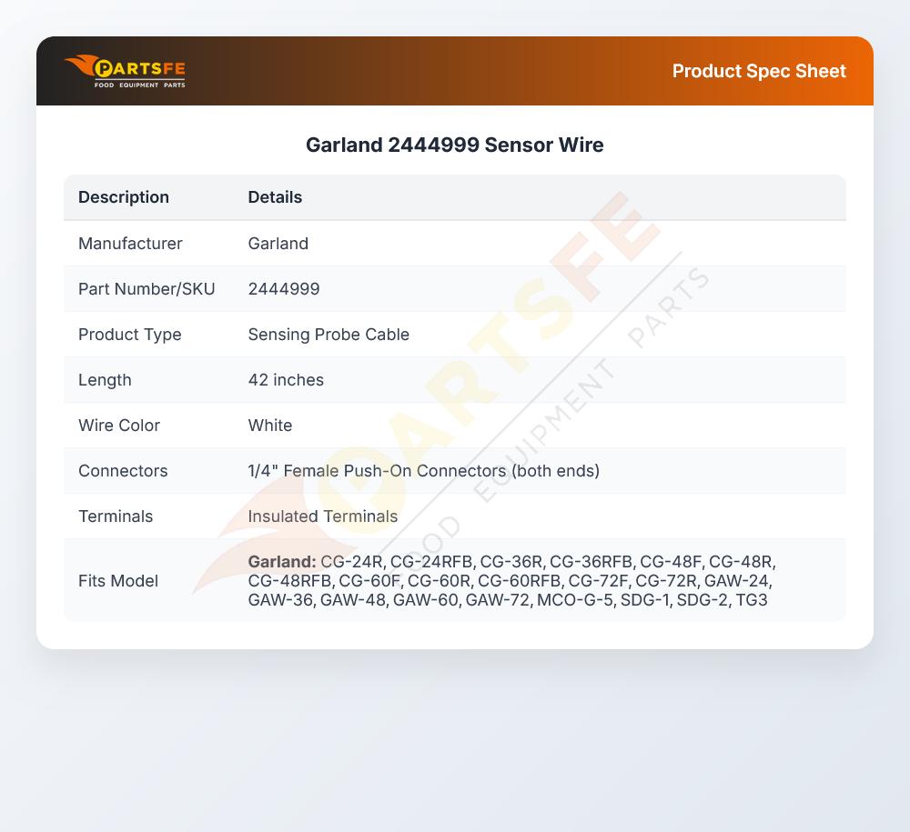 Garland 2444999 Sensor Wire