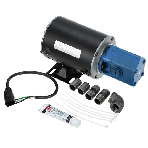 Pitco 60143511-CL Fryer Pump Assembly W/ Cord and Fittings 60/50HZ 425/1725 RPM 115/230V