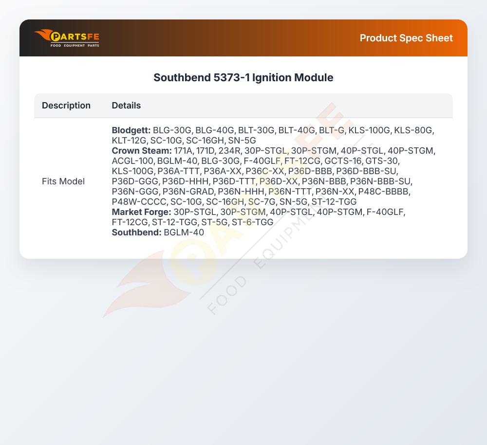 Southbend 5373-1 Ignition Module