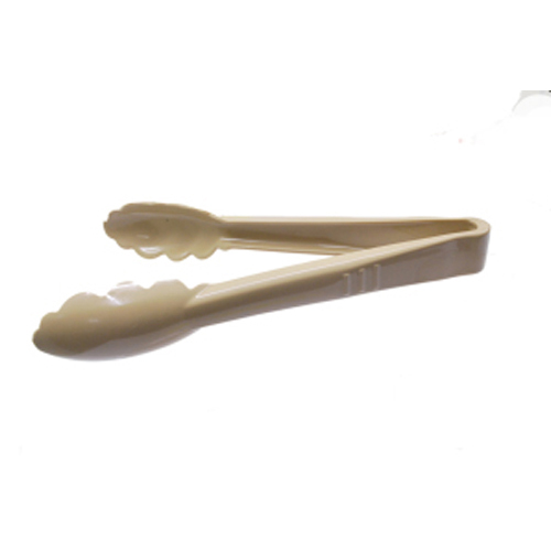 Carlisle Foodservice 4709-06 9" Beige Plastic Tongs, Series EN