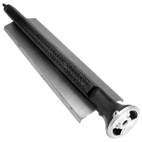 Hobart 700871-00004 Broiler Burner 20-3/4" X 15-1/4" W/Deflector 16-1/2" X 4-3/8" Shield Opening 2.408" Air Shutter W/7/16"OD Hole