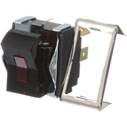 Wittco AD-212-0000-0 Red Lighted Rocker Switch W/ 4x1/4" Tab Terminal
