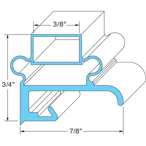 Delfield 1702001N Door Gasket 15-1/2" X 20-5/8"