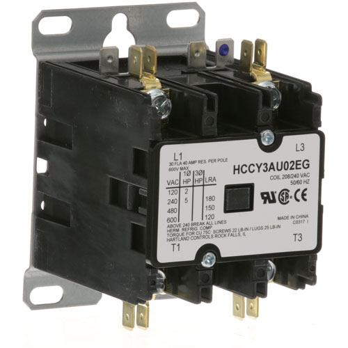 GE/Hobart XNC6X117/346466-2 2 Pole Contactor,30/40A, 208/240V