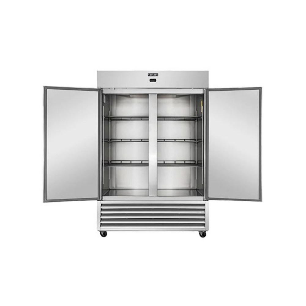 VITLIFE Commercial VRB54R 2-Solid Door Reach-In Refrigerator 44.89 cu. ft.