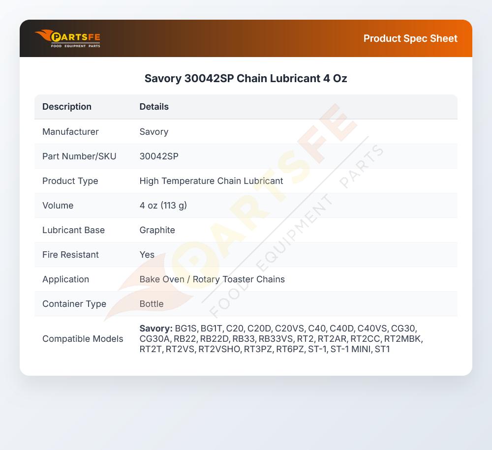 Savory 30042SP Chain Lubricant 4 Oz