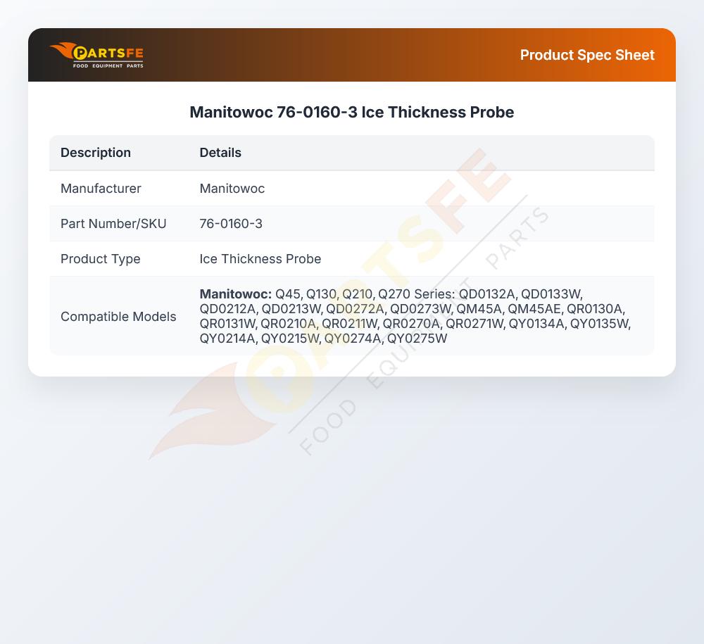 Manitowoc 76-0160-3 Ice Thickness Probe