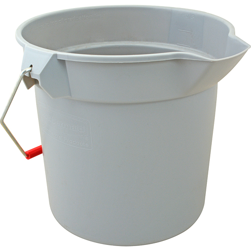 Rubbermaid RBMDFG253100BLA 2 Gallon Gray Sanitizer Bucket
