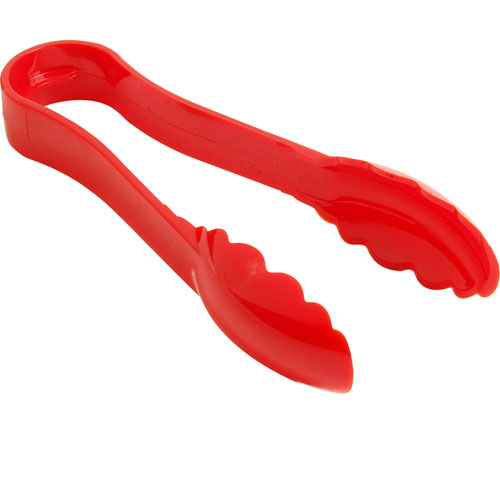 Cambro 6TGS404 Plastic Tongs , 6"L,Scallop,Red