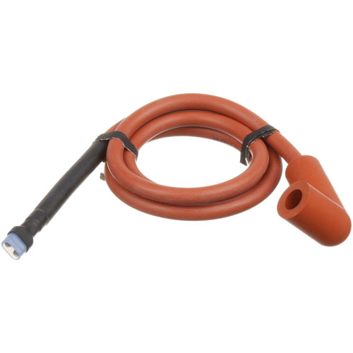 Hobart 844130-1 30" Ignition  Red Cable W/ 90 Deg Spark Plug Boot & Encapsulated Push-On Connector