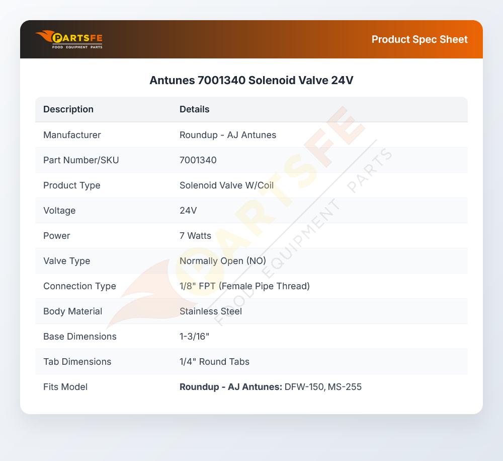 Antunes 7001340 Solenoid Valve 24V