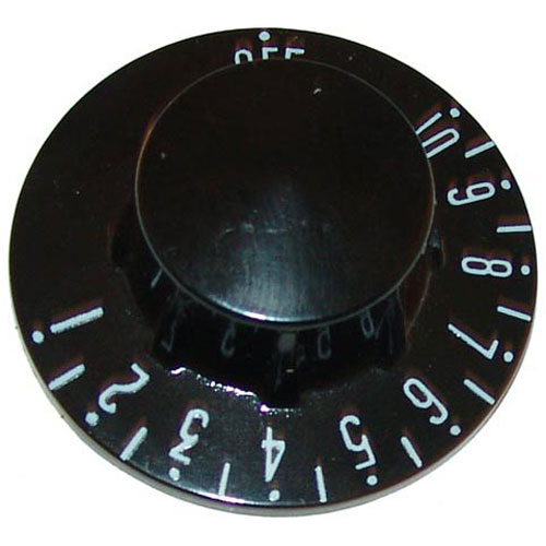 Groen 13682 Black T star knob with whiteprint, 2-1/4" DIA,Off-10-1