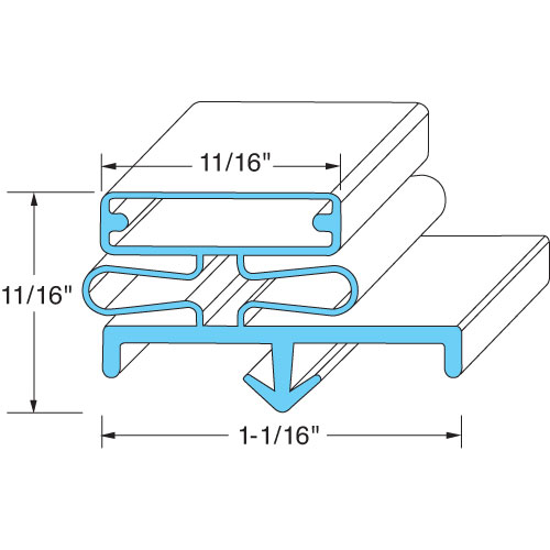 Glastender 06001309 Door Gasket 19 1/4" X 32 1/2"