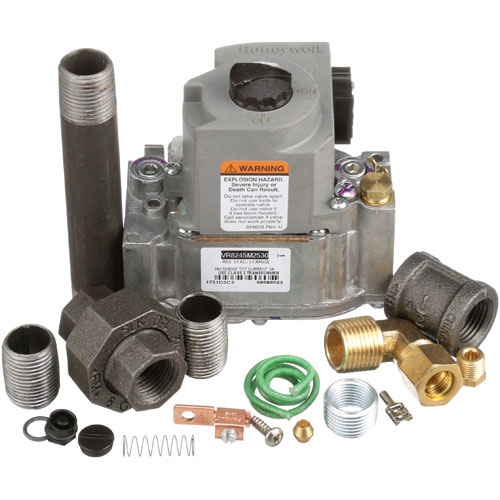 Blodgett 30217 NAT/LP Gas Safety Valve 1/2" W/1/2" X 5" Pipe Nipple 1/2" Union & Coupling 24V