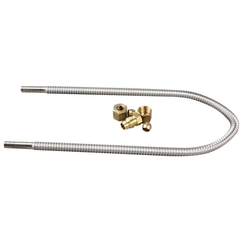 Hobart 426505-14 1/4" X 18 " Flex Tube Kit W/ Fittings for Gas & Pilot Lines,1 Flex Tube, Compression Nuts, 1Male Breakaway Fitting