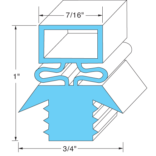 Traulsen 341-27565-00 Door Gasket 23-1/2" X 29-1/2"