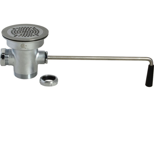 T&S Brass BK-3952 3-1/2" Sink Twist Handle Waist Drain W/ 2" NPS Outlet