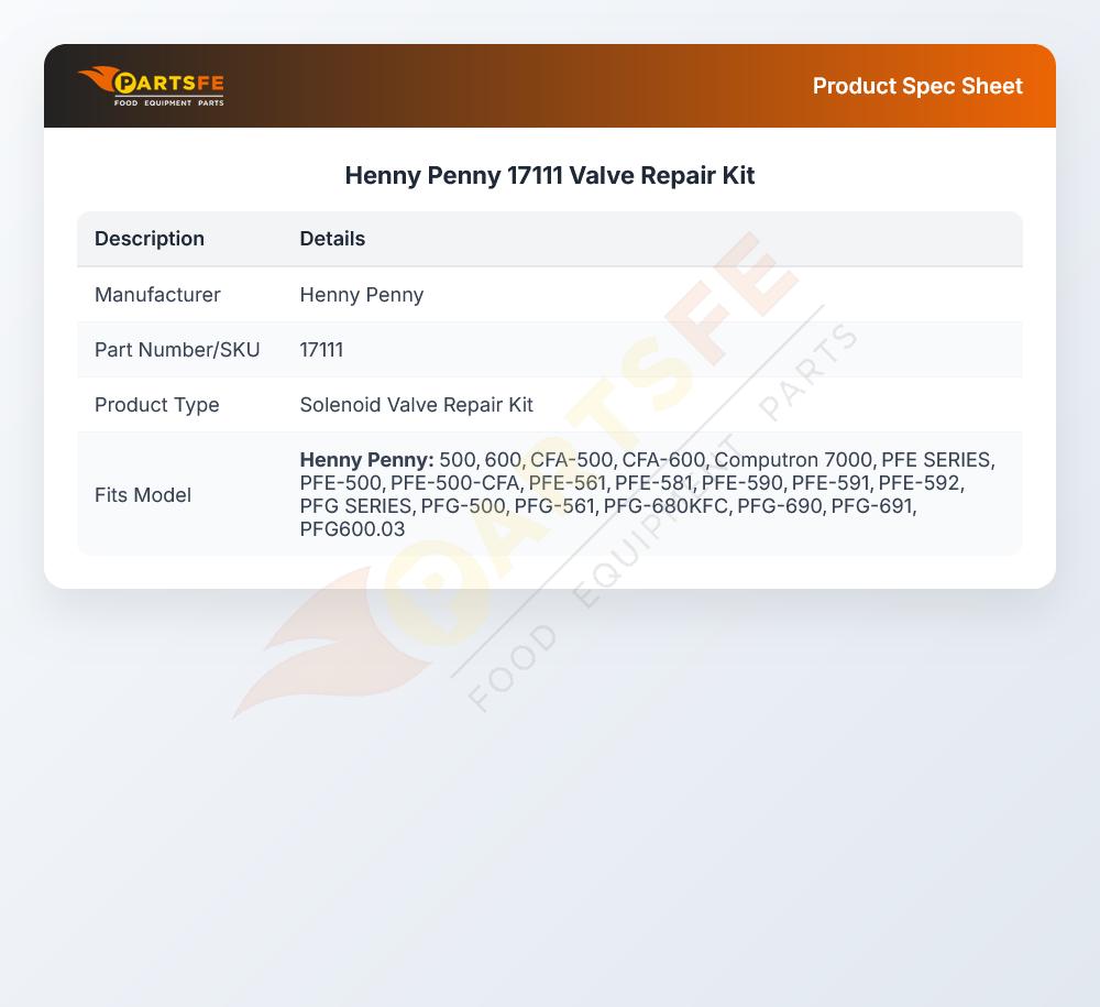 Henny Penny 17111 Fryer Core Disc Assembly