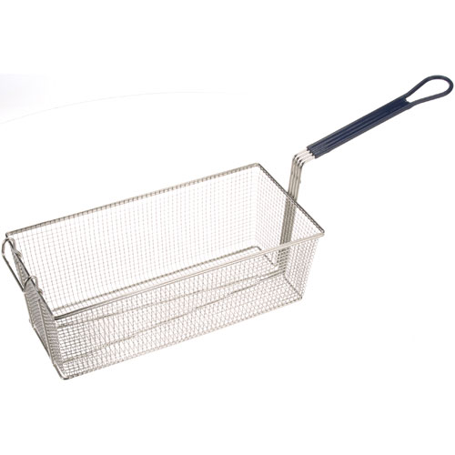 Southbend P9183 Twin Fryer Basket Blue 17-1/8" L, 8-1/4" W, 6" H Font Hook, Blue Plastic coated Handle