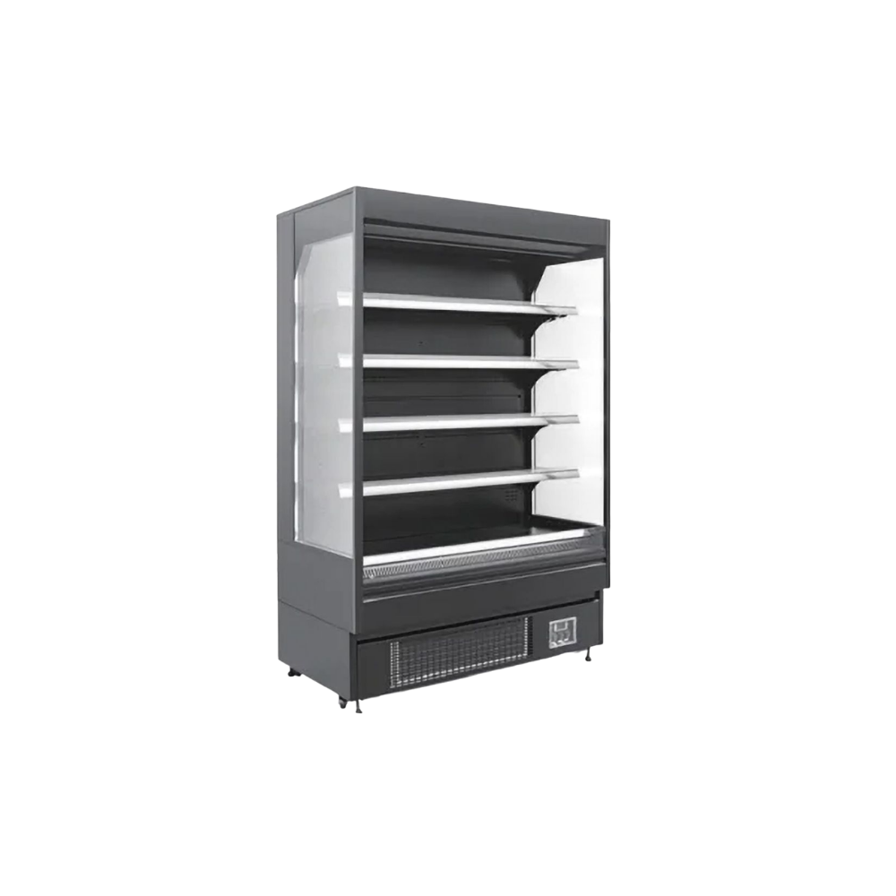 VITLIFE Commercial VKMD-P2080E 77" Black Vertical Open Air Merchandiser 65.3 Cu. Ft.