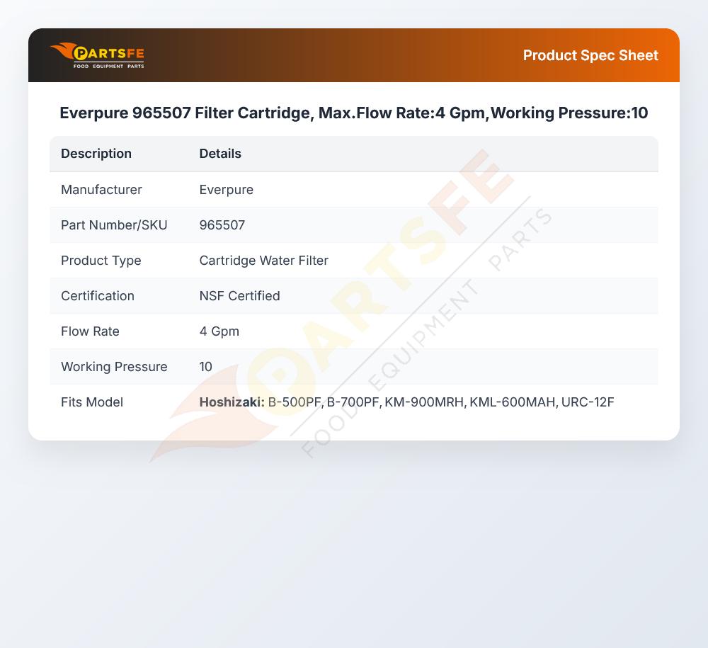 Everpure 965507 Replacement Water Filter Cartridge