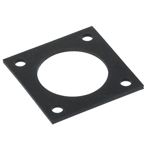 Jackson 5330-011-47-79 3" SQ Black Rubber Flange Gasket, 2.25" Mount Hole Centers