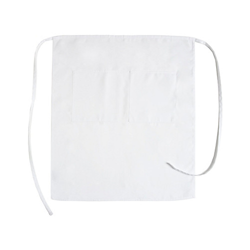 Allpoints 1043WHT KNG 32 in Bistro Apron White 2 Pockets