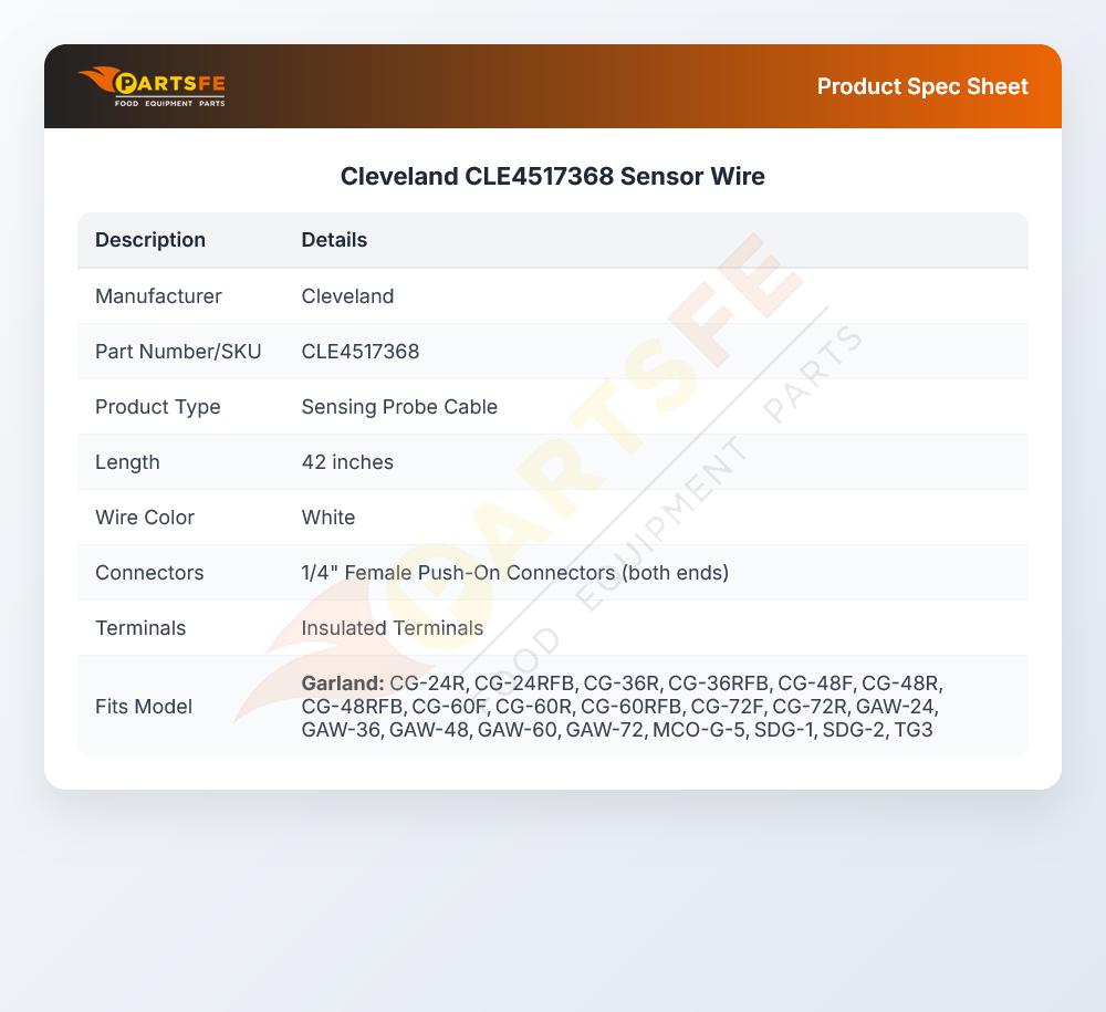 Cleveland CLE4517368 Sensor Wire