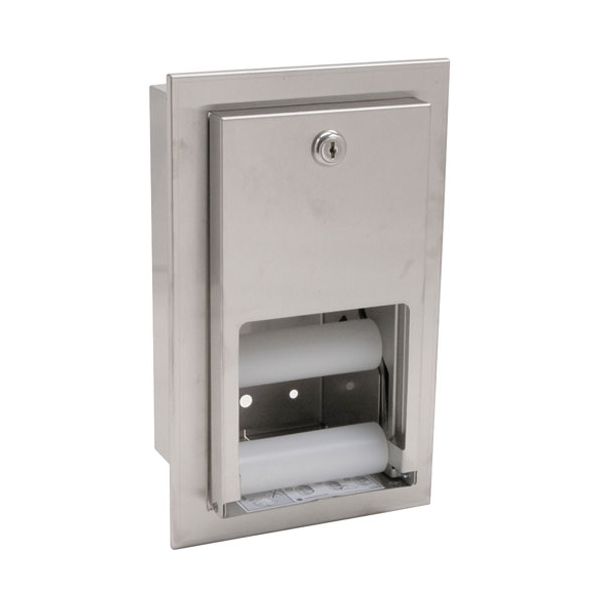 B388 Tissue Dispenser, Recessed,S/S Bobrick
