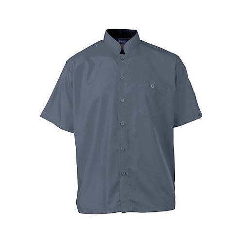 Allpoints 2126SLBKXL KNG XL Active Chef Shirt Mens Slate/Black SS