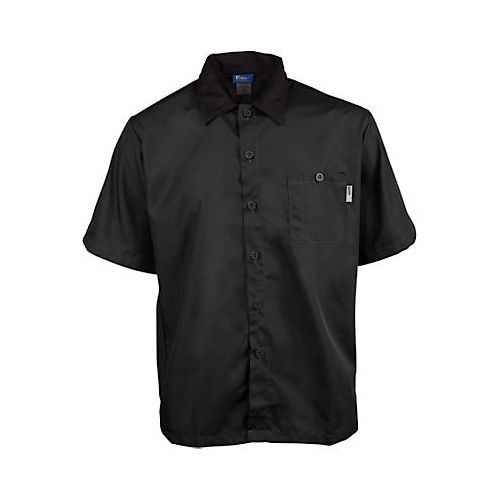 Allpoints 2240BKBKM KNG M Active Chef Shirt Black SS