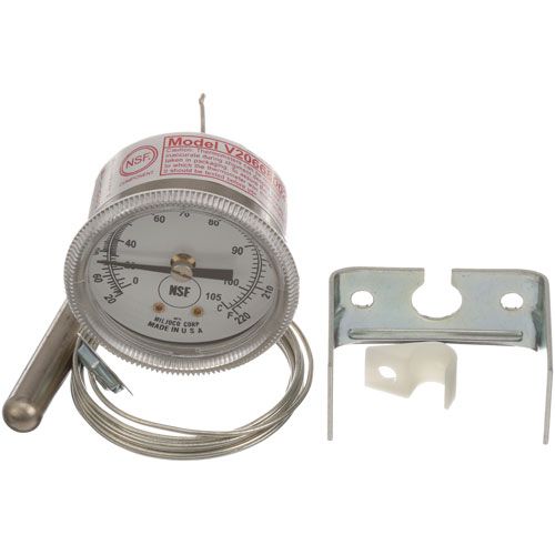Alto-Shaam GU3273 2" DIA Thermometer W/ U-Clamp Mount and 3/8" X 2-1/2" Blub, 20-220°F