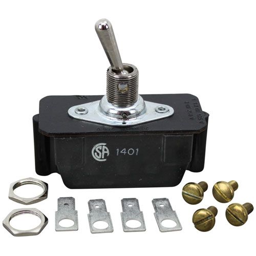 APW 48442-00 Toggle Switch, DPST, 1/2", ON/OFF, 20A/250V