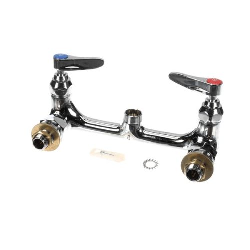 T&S Brass B-0230-CCLN Double Pantry Swivel Base Faucet Wall Mount
