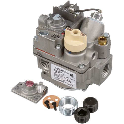 Bakers Pride 2V-R3124A Fryers NAT Gas Combination Valve W/ Pressure Regulator, 1/2" FPT IN X 3/4" FPT OUT