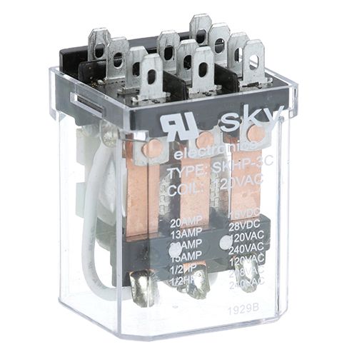 Berkel 402675-00753 Motor Relay W/ 3/16" Male Terminals,16 AMPS, 120V