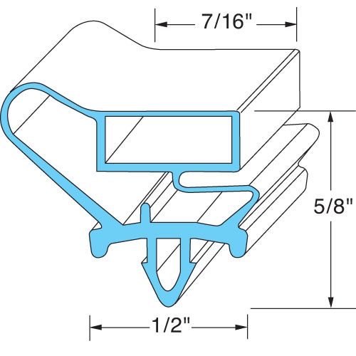 Beverage Air 712-013C-01 Door Gasket -  21-3/4" X 49-1/2"