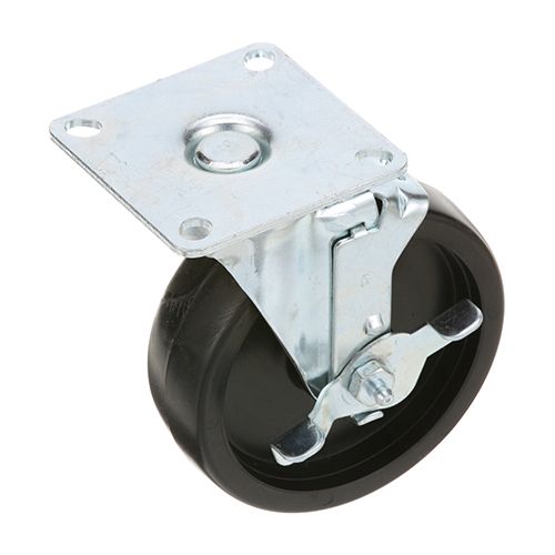 BKI (Barbeque King) C0406 Caster, W/5 Top Plate  W/ Brake