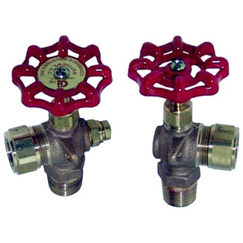 Blodgett 43045 Water Gauge Valve Set 1/2" X 5/8" OD Glass Tub