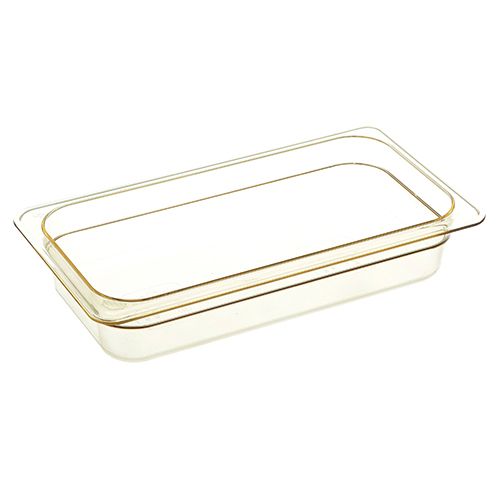 Cambro 32HP Hot Pan Third X 2 1/2 In Amber