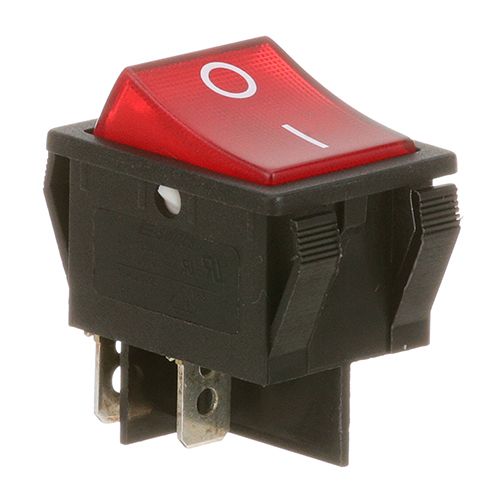Cecilware L155F Red Lighted Rocker Switch W/ 1/4" Tab