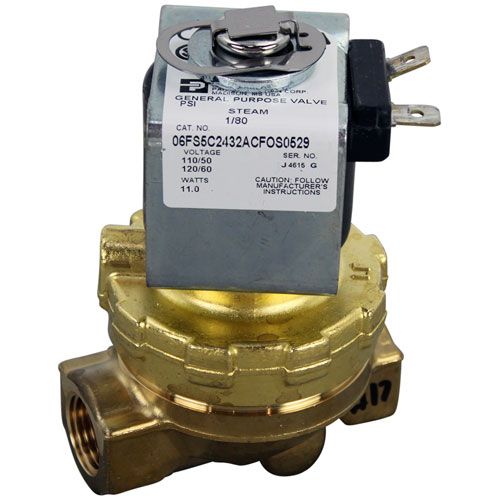 Cleveland 22224 3/8" FPT Steam Solenoid Valve,110/120V, N/C, 300F, 50 PSI