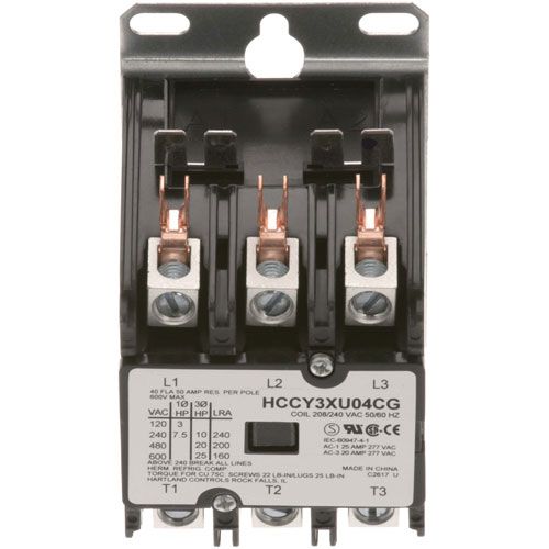 Cleveland KE50750 Kettle Contactor 3-Pole 40/50A 208/240V