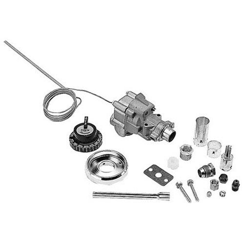 Comstock Castle COM33 48"CAP BJWA Style Thermostat Kit W/dial, Bezel, Stem, Adapters, Gasket, Screws, 250-550F TEMP, BULB 3/16" X 11-5/8", 0 DEG Rotation