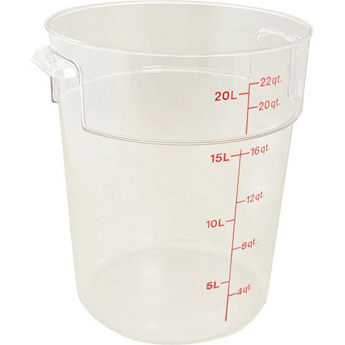 Container, 12-1/8"rd,22 Qt,Clr For Cambro - Part# Rfscw22135