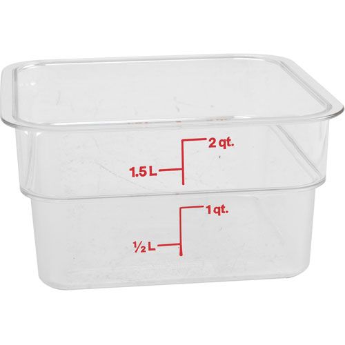 Container Sq Clear 2qt  For Cambro - Part# Cam2sfscw135