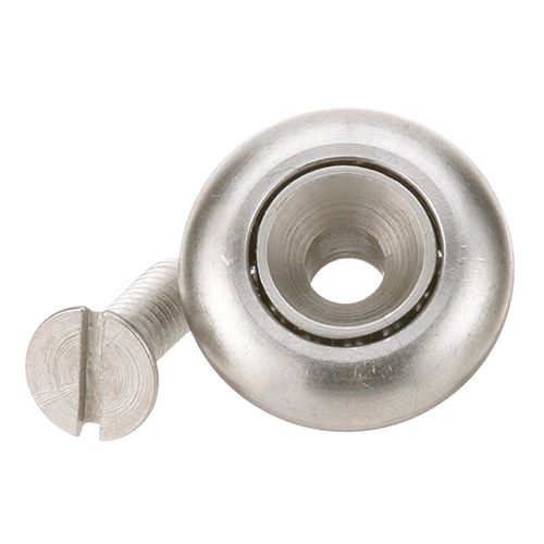 Dean 810-2198 S/S  Drawer Slide Bearing Roller W/ Screw and Stud, 1-3/32" x 3/8" x 1/4"-20 