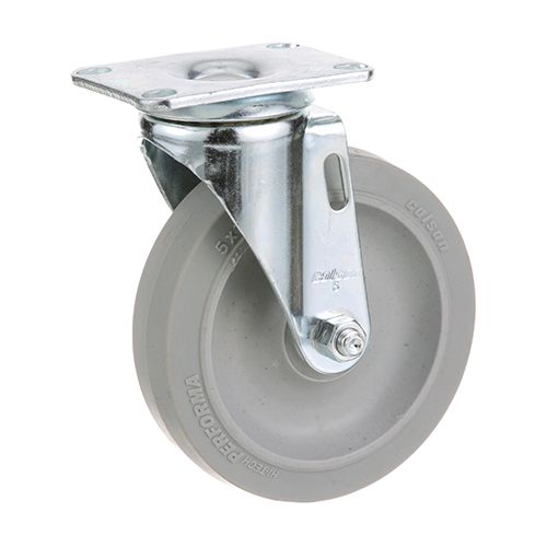 Delfield 3234027 Plate Mount Caster 5"DIA, 1-1/4" Wide Wheel, No Break