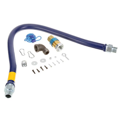 Dormont 16100BPQR48 Blue Hose Gas Connector Kit 1" NPT X 48" L